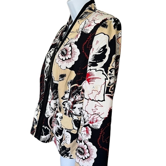 Silk Land | Floral Silk Blazer - Picture 4 of 7